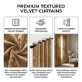 thumbnail image 3 of SNITIE Crushed Velvet Grommet Curtains, 2 Panels Luxurious Thermal Insulated Soundproof Drapes, Light-Filtering Soft Durable Window Treatments for Living Room Office, 3 of 8