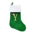 thumbnail image 2 of Xuniizn Personalized Christmas Stockings with Initials - Custom Embroidered Stocking Set, Luxury Velvet Xmas Stockings for Family, Holiday Christmas Decorations, Green, New Model Y, 2 of 3