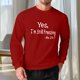thumbnail image 1 of Amzcrzy - Sudadera Para Hombre, Estilo Veraniego, Holgada, Informal, Estampada, De Manga Larga, Con Cuello Redondo, Color Vino, Xl, 1 of 5