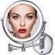 thumbnail image 1 of Espejo de Maquillaje HD, LED Montado en Pared, Funciona con 4 Pilas AAA (Pilas no Incluidas), Espejo de Aumento, Brazo Extensible, Rotación de 360° para Baño, Regalos para mujeres, 1 of 4