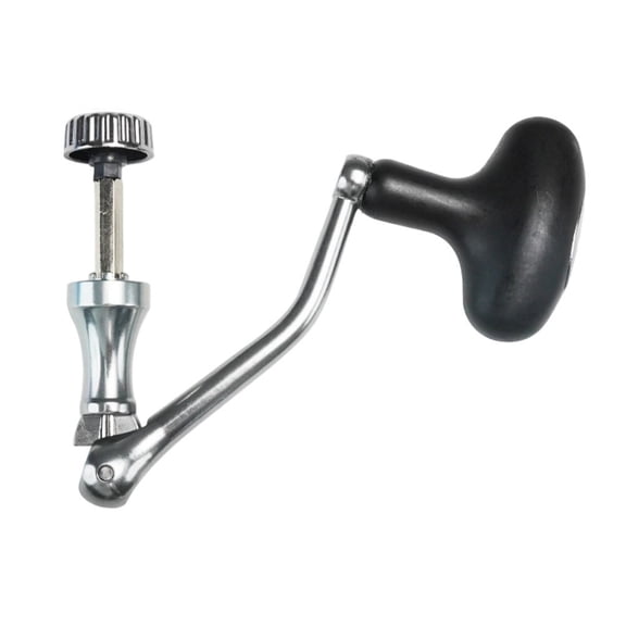 GRIMPEX Metal Power Handle with 6mm Hex Shaft Fit for Most Standard Baitcasting Reels Black