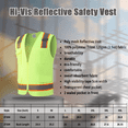 thumbnail image 2 of Zfeel Men Hi-Vis Reflective Safety Multi Pocket Vest, High Visibility Safety Mix Color Vest 6-Pack M, 2 of 5