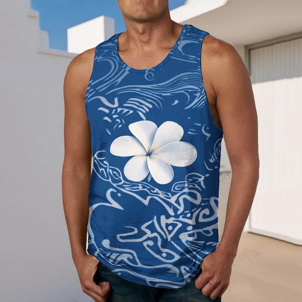 Camiseta sin mangas de cuello redondo para hombre, ropa deportiva para el hogar, pijamas, camiseta de color liso, blusa deportiva, blusa de poliéster para hombre