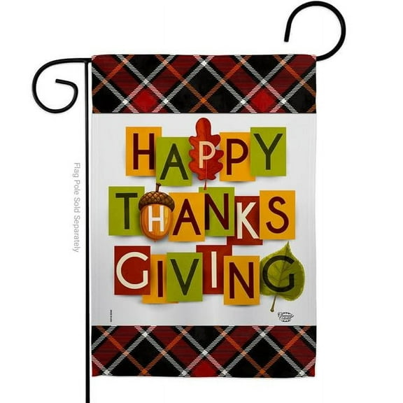 Ornament Collection G192632-BO 13 x 18.5 in. Thanksgiving Garden Flag with Fall Double-Sided Decorative Vertical Flags House Decoration Banner Yard Gift