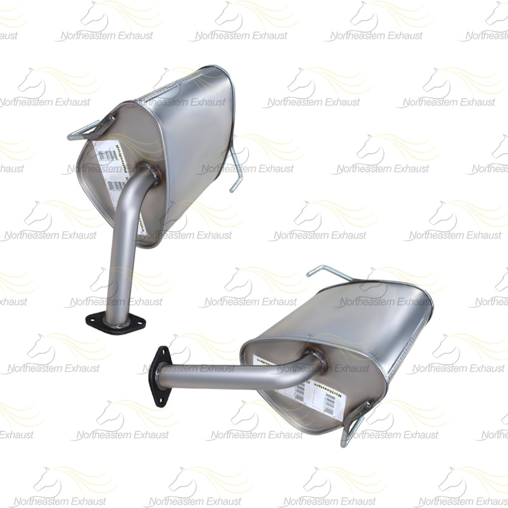 Northeastern Exhaust Passenger & Driver Side Mufflers Fits 2008-2014 Subaru Tribeca 3.6L SUV - Direct Fit | Stainless Steel