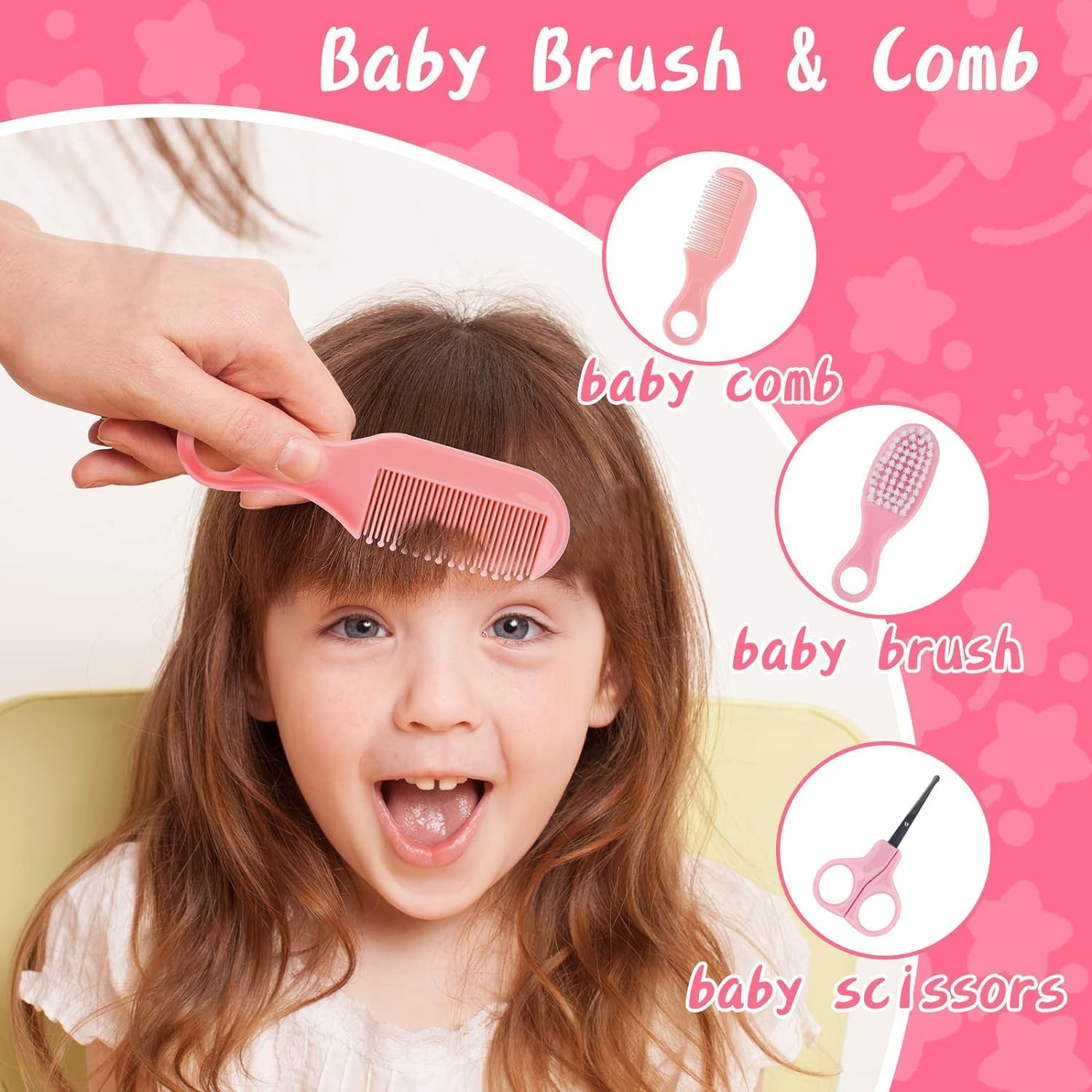 Baby Grooming and Healthcare Kit, Infant Safety Care Set with Hair Brush Comb Nail Clipper Nasal Aspirator,Baby Essentials Kit for Newborn Girls Boys