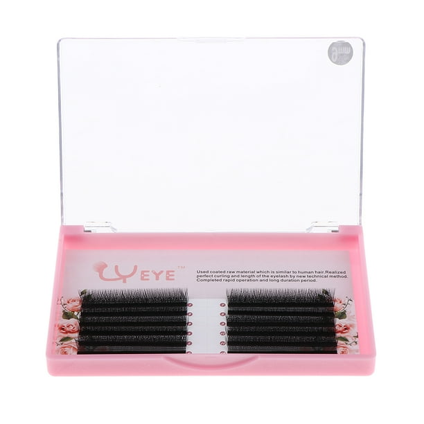 C Fibra importada Atractivo Hecho Reutilizable Y cruzado Pestañas postizas Maquillaje Grueso Natural Negro Pestañas falsas 1 caja 10mm