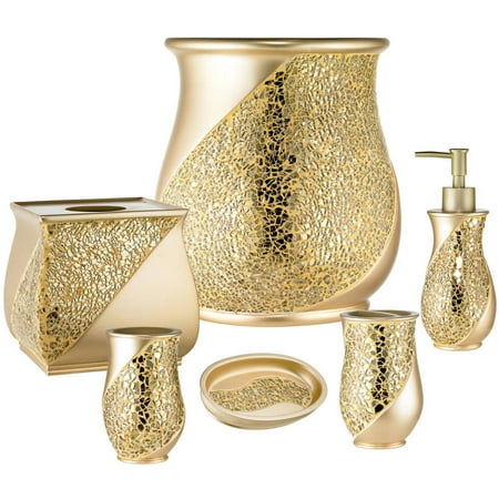 Popular Bath Sinatra Champagne Collection Bathroom 6 Piece Accessory Set Walmart.com Popular Bath Sinatra Champagne Collection Bathroom 6 Piece Accessory Set Walmart.com