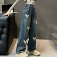 thumbnail image 5 of Girls Jeans Baggy High Waist Pants Wide Leg Pants Teen Girl Clothes Clean Girl Clothes, 5 of 9