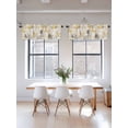 thumbnail image 3 of Yellow Grey Botanical Kitchen Curtain Valances for Windows Farmhouse Short Curtains, Spring Floral Watercolor Rustic Rod Pocket Valance Curtain for Bedroom Cafe Living Room 56"x16", 3 of 8