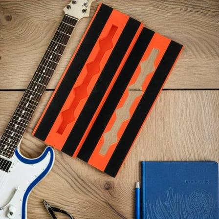 OUNONA Compact Orange EVA Guitar Pedal Board with Special Design for Electric Guitar and Musical Instruments