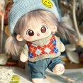 thumbnail image 4 of Muñeco de algodón de peluche Kawaii, figura de superestrella, sin atributos, mono de aguacate, puede cambiar la ropa, regalo, 20cm, 4 of 5