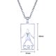 thumbnail image 4 of Collar con colgante de estrella de fútbol CR7, collar con etiqueta de acero inoxidable de la Liga de Campeones, cadena O, unisex, regalo de joyería para fanáticos (plata), 4 of 5