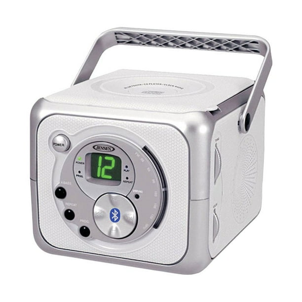 Jensen Portable Wireless BLUETOOTH Top Loading CD Player with FM Stereo