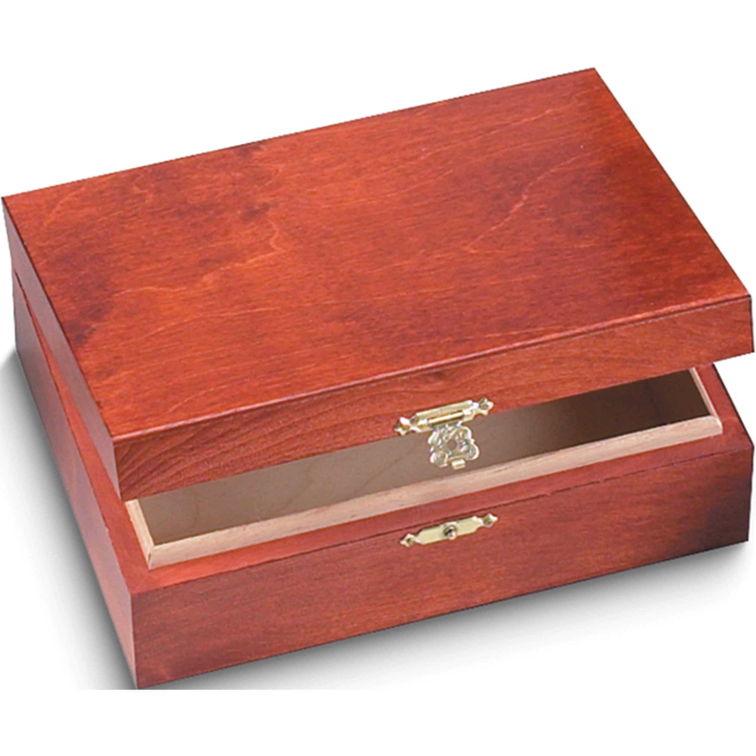 Wooden Alder Jewellery Box Trinket Storage Box Memory Box Keepsake Chest P18o 