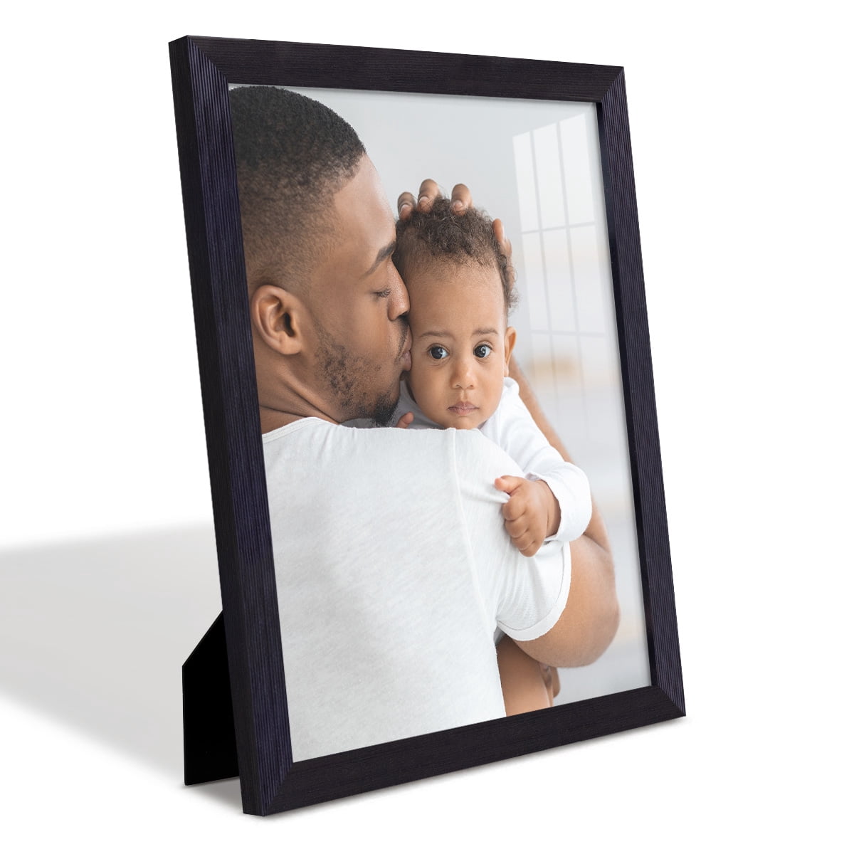 Grooved 11 in. x 14 in. Black Picture Frame Set (Set of 4)