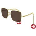 thumbnail image 7 of Gucci GG0724S Col. 002 Gold Sunglasses, 7 of 7
