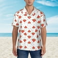 thumbnail image 5 of Uemuo Hand Drawn Watermelon Printed Regular Fit Short Sleeve Casual Hawaiian Shirt for Men,Aloha shirt,Tropical shirt,Floral print shirt,Vacation Beach shirt-XX-Large, 5 of 9