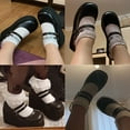 thumbnail image 2 of Women's Wedges Platform Mary Janes High Heel Pumps Sweet Kawaii Lolita Shoes, 2 of 19