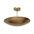 thumbnail image 4 of 3 Light Mini Perforated Elegant Ceiling Flushmount light Pendant Mid Century Modern Raw Brass Sputnik chandelier light Fixture., 4 of 7