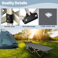 thumbnail image 2 of FICISOG Folding Camping Cots,900lbs Double Layer Oxford Strong Heavy Duty Wide Cots for Camp Office Use,with Carry Bag(without Matress), 2 of 4