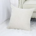 thumbnail image 2 of PiccoCasa Square Decorative Throw Pillowcases Cushion Covers, 18" x 18" White, 2 of 7