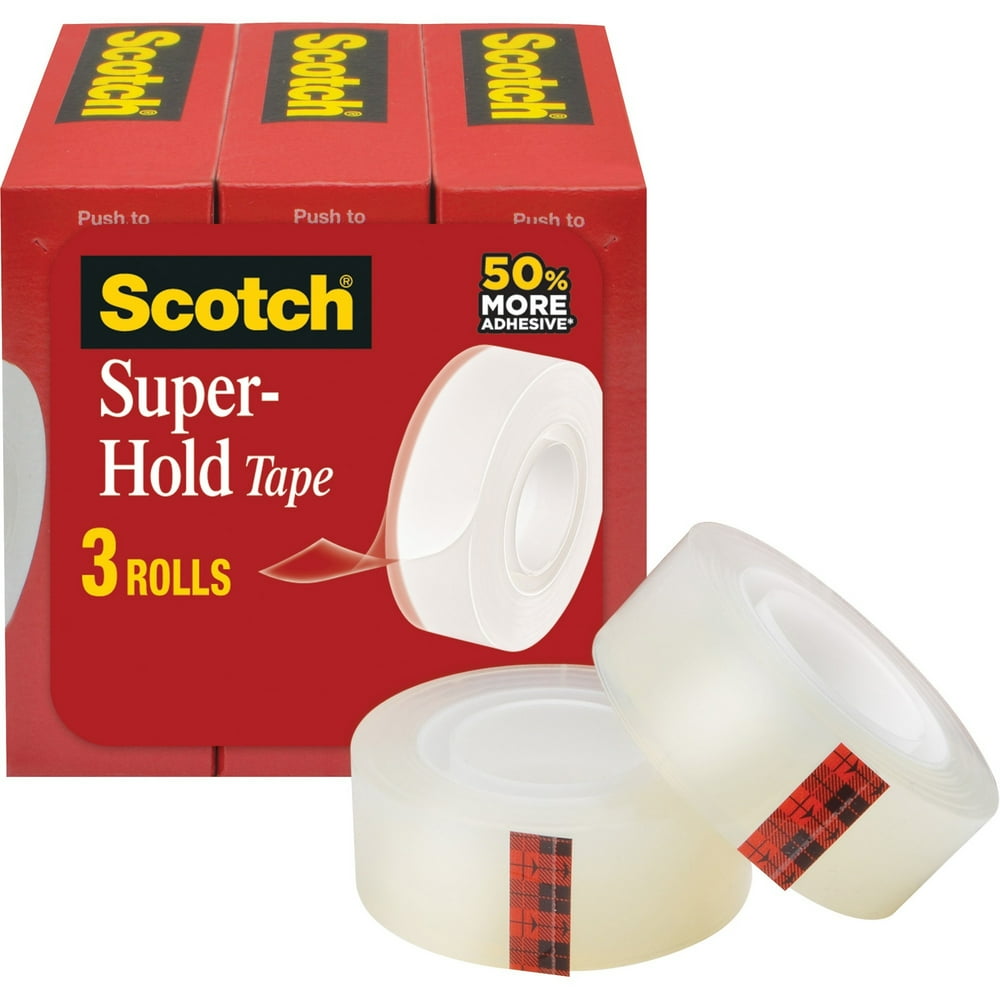 Scotch SuperHold Tape, Clear, 3 Per Pack (Quantity)