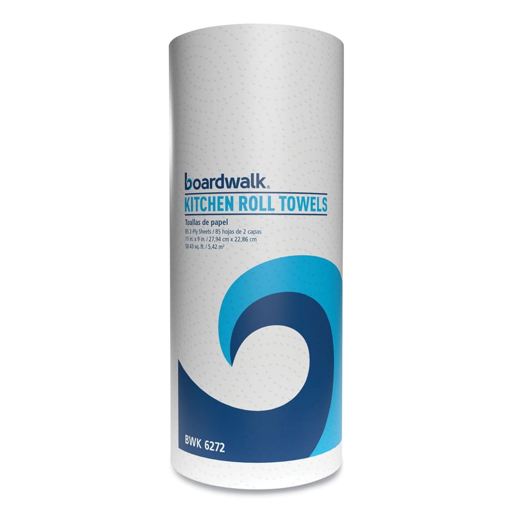Boardwalk 2-Ply Kitchen Paper Towel, White, 11 x 9 Sheets, 85 Sheets per Roll, 30 Rolls per Carton