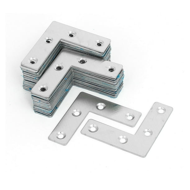 Uxcell 50mmx50mmx1mm L Shaped Flat Repair Plates Corner Joint Fastener