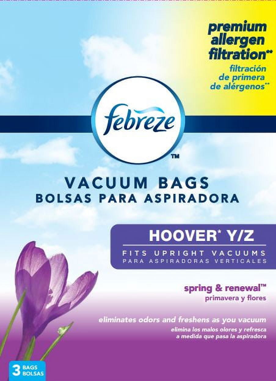 (2 pack) BISSELL Febreze Hoover Style Y Z Premium Allergen Filtration Vacuum Bags, 3-pack, 2511