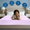 thumbnail image 5 of Twin Size Zippered Closure Fitted Sheet (39" x 75"), 1-Piece Bottom Sheet, 800 Thread Count 100% Egyptian Cotton, Fits Up to 15" Deep Mattress, Color Lavender Solid, 5 of 6