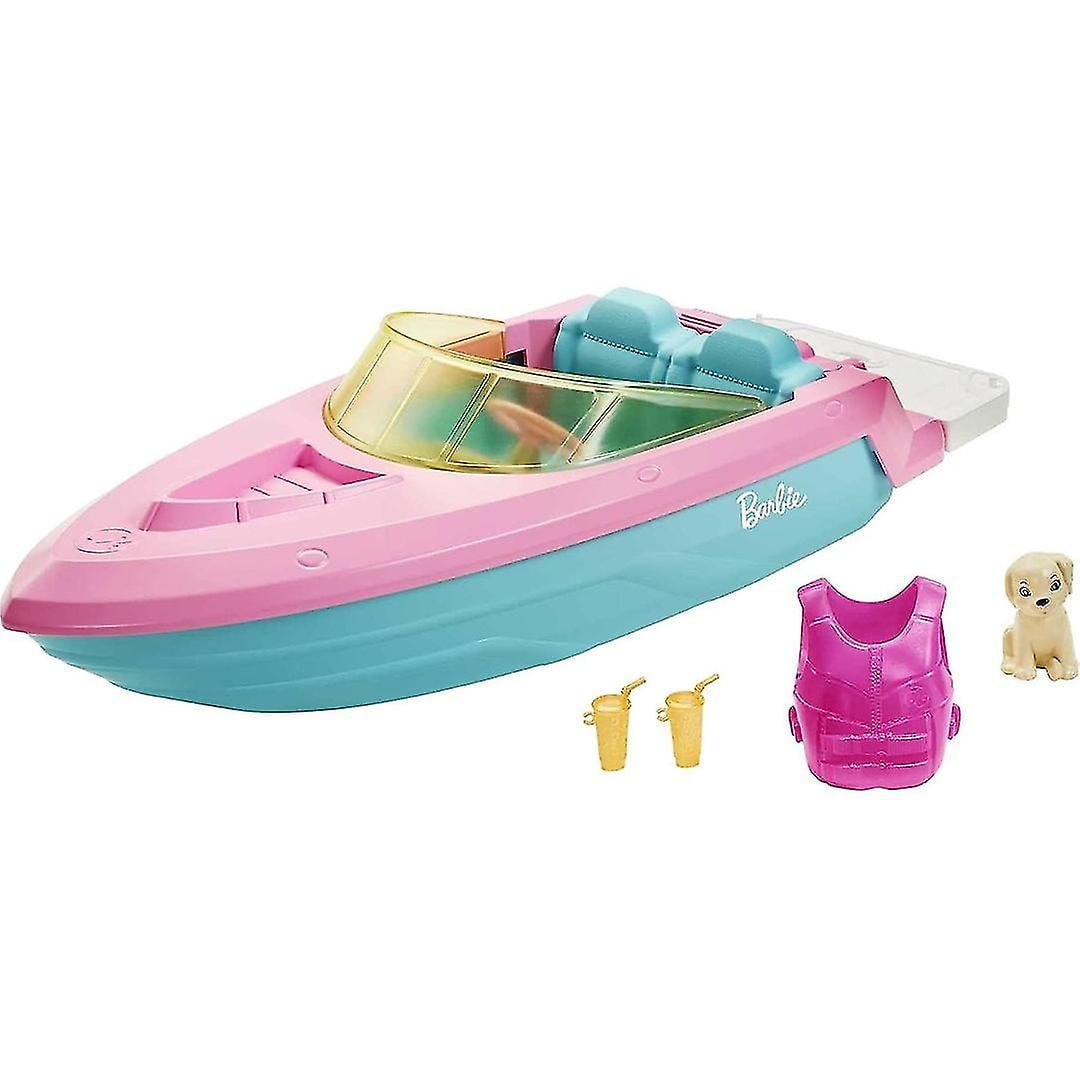 Barbie Boat With Puppy And Themed Accessories