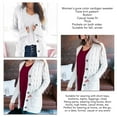 thumbnail image 1 of Suéteres Tipo Cárdigan Para Mujer, Cárdigan De Punto Torcido De Otoño E Invierno Para Mujer, Cárdigan Con Botones De Manga Larga, Elástico, Elegante Para Informal Para Fiesta, 1 of 5