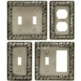 thumbnail image 3 of Franklin Brass Paisley Wall Plate, Brushed Satin Pewter Double Switch Cover Switch Cover, 1-Pack, 64039, 3 of 8