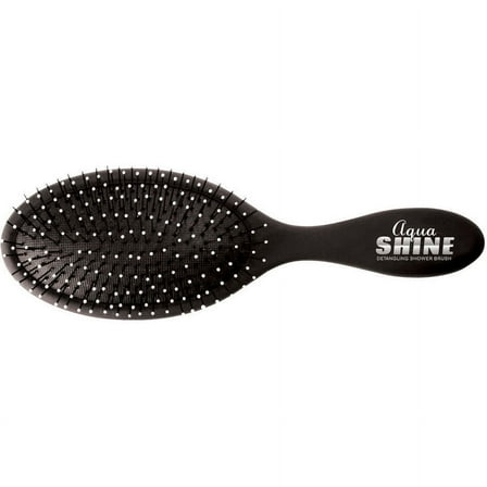 Wet Dry Brush Soft Flexible Bristles Detangles and Smooths with Ease - Black