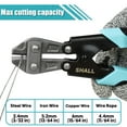 thumbnail image 2 of SHALL 8-Inch Mini Bolt Cutter, Small Heavy Duty Wire Cutter, Two-Color Ergonomic Handle, Security Lock, More Efficient Leverage & Adjustable Opening, Belt Bag Included, 2 of 7