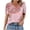 A-Pink#03, variant on JTZGDY Puff Sleeve Tops for Women Cute Summer Floral Printed Short Sleeves Graphic T-Shirts Fashion V Neck Trendy Oversized Baggy Tunic Blouses B-Purple XXL