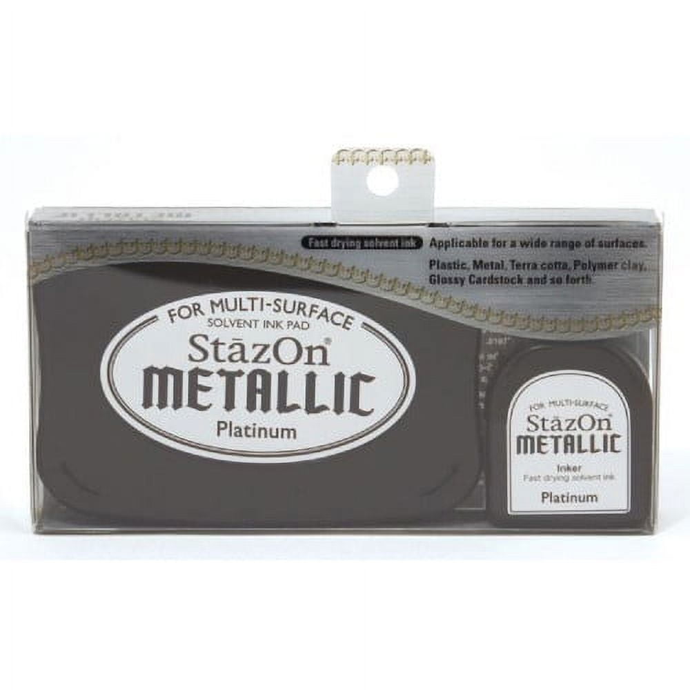 StazOn Metallic Solvent Ink Kit-Silver
