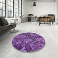 thumbnail image 4 of Ahgly Company Machine Washable Indoor Rectangle Transitional Purple Area Rugs, 5' x 8', 4 of 7