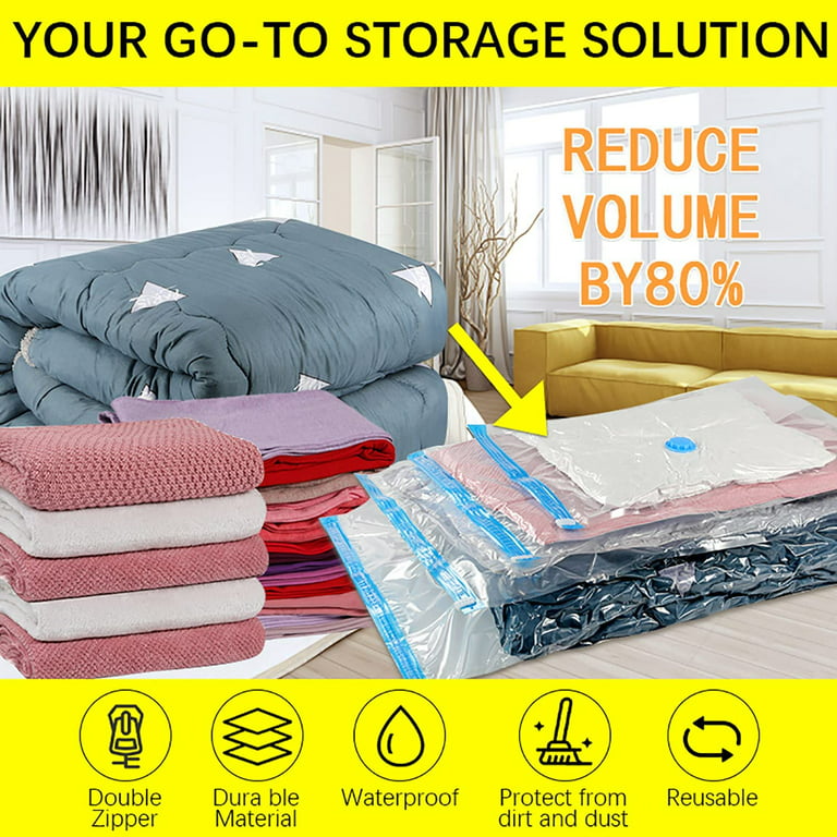 Vacuum Storage Bags, 10 Jumbo Space Saver Bags Vacuum Seal Bags with Pump,  Space Bags, Vacuum Sealer Bags for Clothes, Comforters, Blankets, Bedding