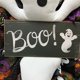 thumbnail image 5 of Guirnalda DizeyBoyo para puerta de entrada, decoración de Halloween, corona de fantasma blanca amigable para Halloween, 5 of 6
