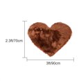 thumbnail image 3 of PiccoCasa Faux Fur Area Rug Shaggy Floor Mat, Coffee 2.3x3 feet Heart Shape, 3 of 6
