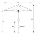 thumbnail image 7 of C-Hopetree 10 ft Outdoor Patio Market Table Umbrella with Fiberglass Rib Tip and Tilt, Anthracite, 7 of 7