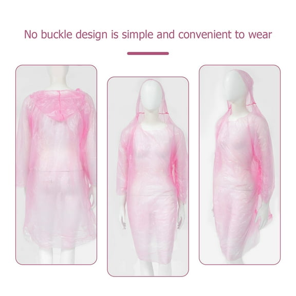 WRITWAA 4Pcs Multiuse Rosy Portable Raincoat Backpack Cover for Outdoor Adult Activities