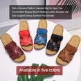thumbnail image 3 of vintage Womens Platform Sandals Slip On Open Toe Comfortable Strappy, 3 of 8