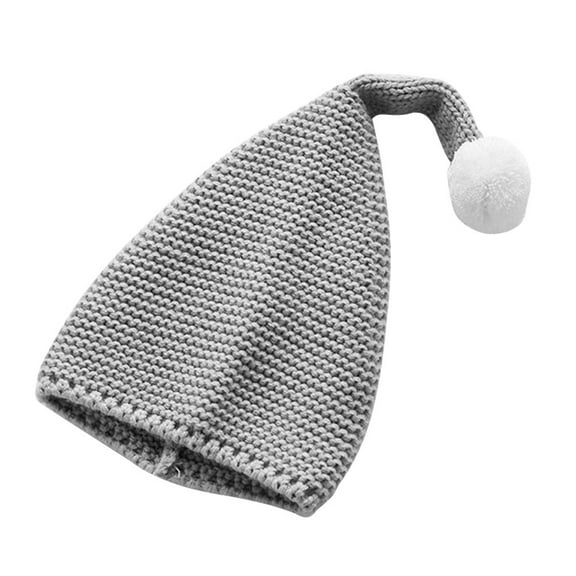 Raindrops Grey Kids Knit Hat Made from Soft Yarn, Comfortable and Warm Winter Hat with Stitch Detail