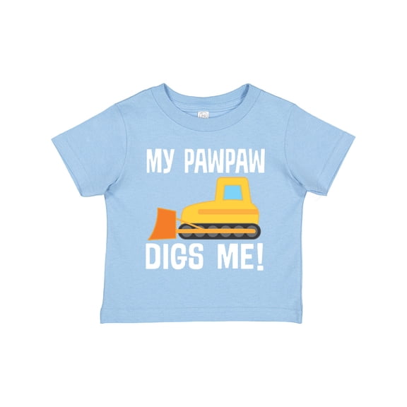 Inktastic My Pawpaw Loves Me Grandson Construction Truck Boys Toddler T-Shirt