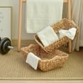 thumbnail image 5 of StorageWorks Water Hyacinth Baskets, Wicker Woven Baskets with Handles, Large, 2-Pack, 15" x 10.6" x 5.3", 5 of 7