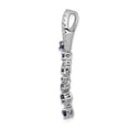thumbnail image 2 of Real 14kt White Gold 1/5ct. Diamond and .36 Sapphire Chain Slide; for Adults and Teens; for Women and Men, 2 of 4