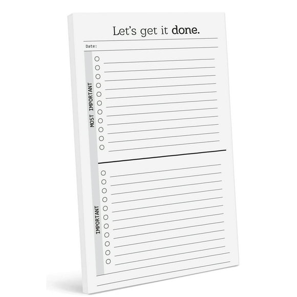 Inkdotpot Planificateur Quotidien Bloc-Notes Bloc-Notes, Liste de Tâches Non Datée - 4.5 x 7.5 Pouces (50 Feuilles) Organisateur - Planificateur - Organiser Listes